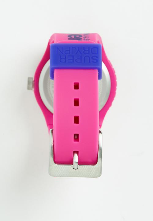 Superdry. - Superdry silicone watch - pink/navy