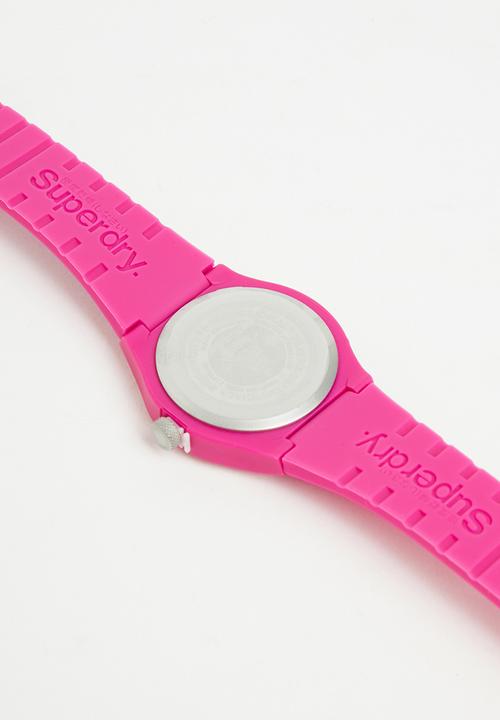 Superdry. - Superdry silicone watch - pink/navy