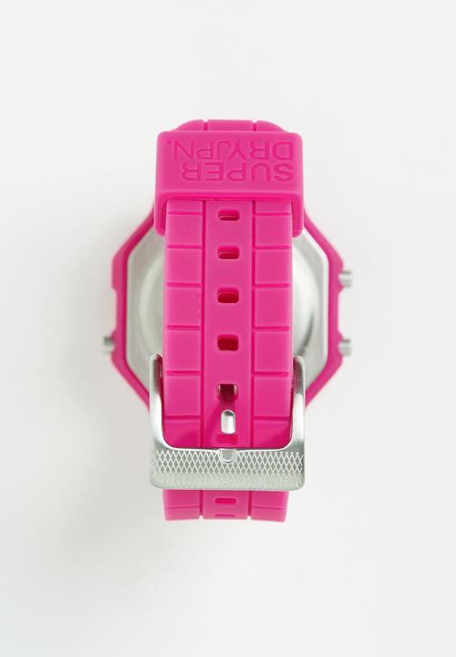 Superdry. - Silicone strap watch - pink