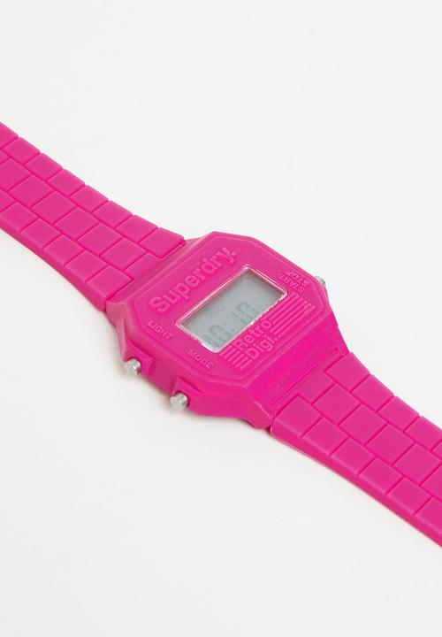 Superdry. - Silicone strap watch - pink