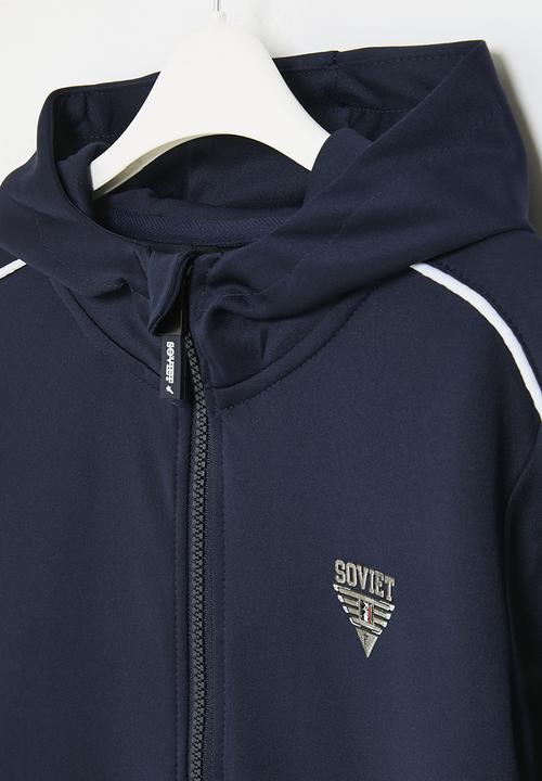 SOVIET - Boys zip through sweat top - navy