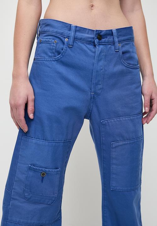 G-STAR - Bowey 3D boyfriend patch ankle wmn - faded blue papillon gd patched