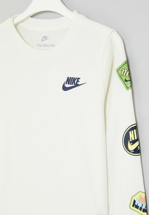 Nike - Nkb retro sticker long sleeve tee - sail
