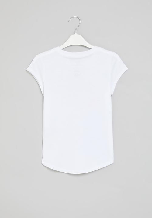 Nike - Nkg script futura short sleeve tee - white & playful pink