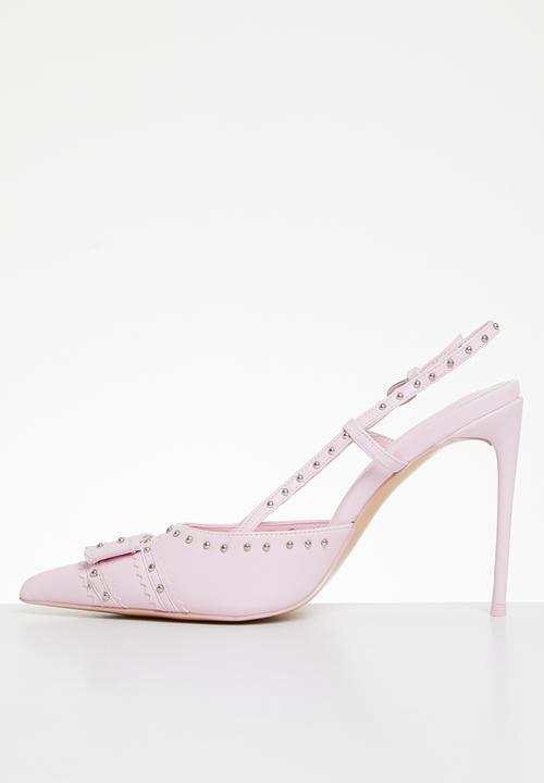 Public Desire - Espresso slingback court - baby pink