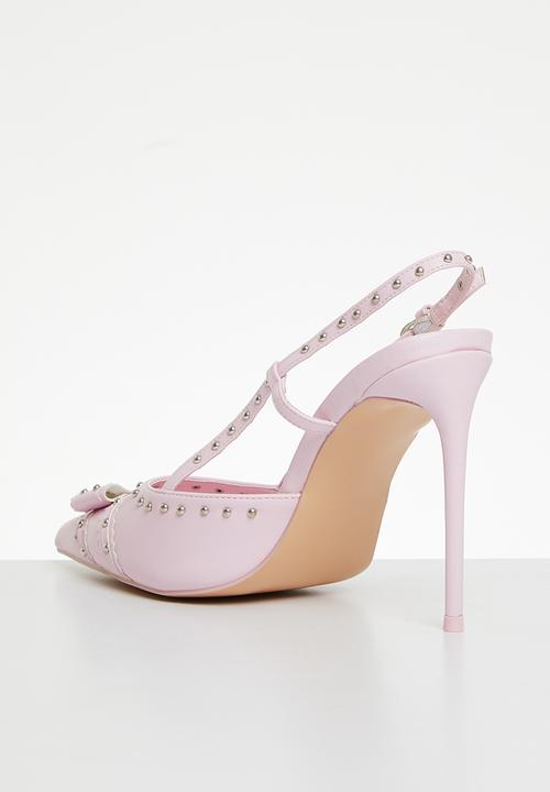 Public Desire - Espresso slingback court - baby pink