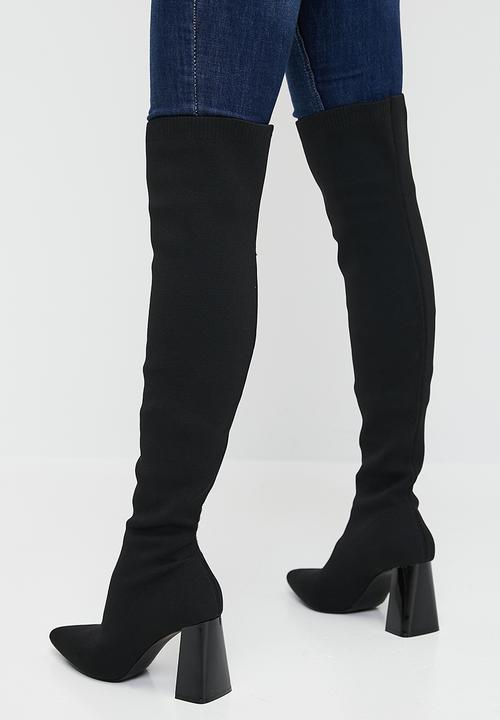 Call It Spring - Rhamona over the knee boot - open black