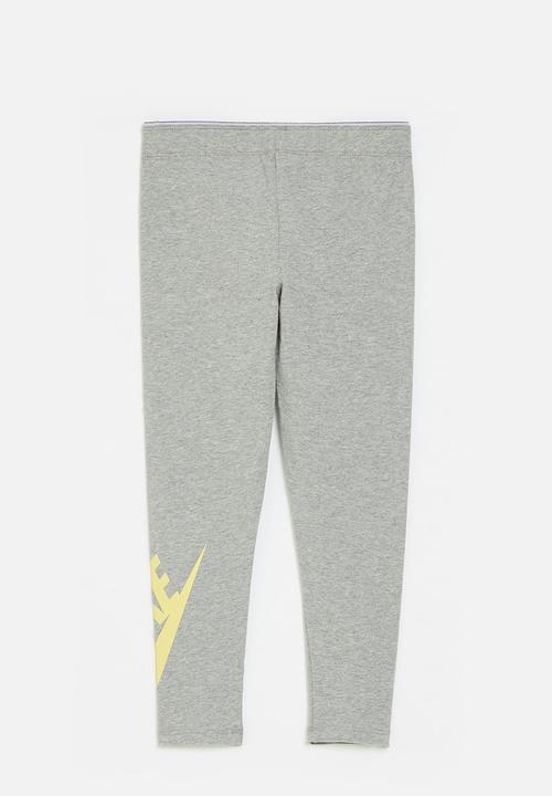 Nike - Nkg g nsw leg a see legging - dark grey heather/soft yellow