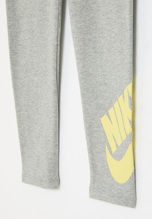 Nike - Nkg g nsw leg a see legging - dark grey heather/soft yellow