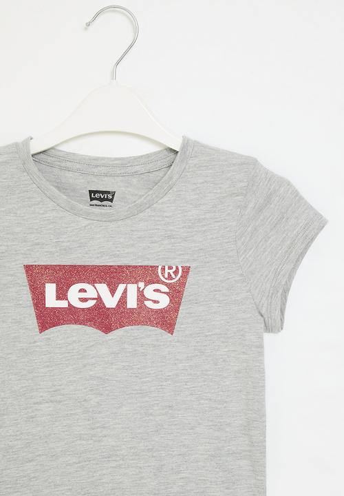 Levi’s® - Lvg ss batwing tee - light gray heather/red