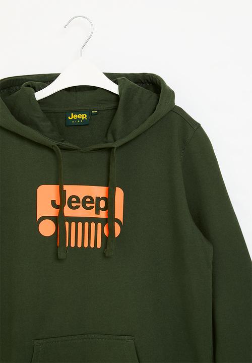JEEP - Fleece pull over hoody-olive