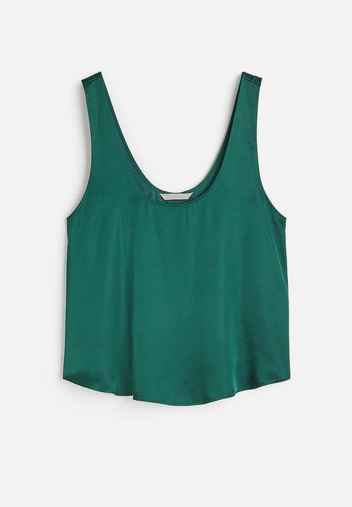 H&M - Satin vest top - green