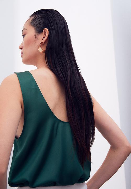 H&M - Satin vest top - green