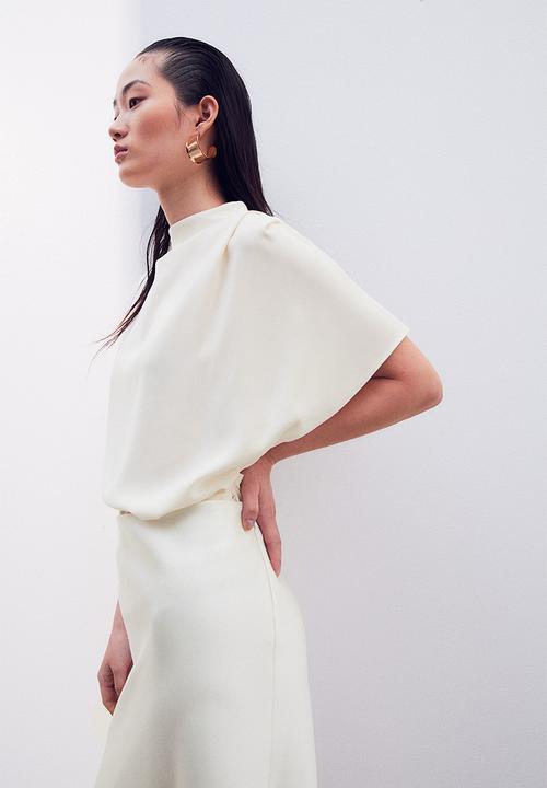 H&M - Short-sleeved blouse - white