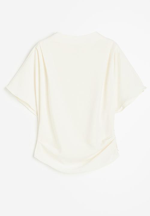 H&M - Short-sleeved blouse - white