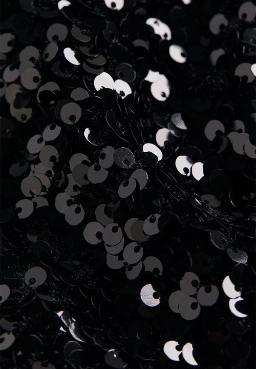H&M - Sequined deep-back dress - black