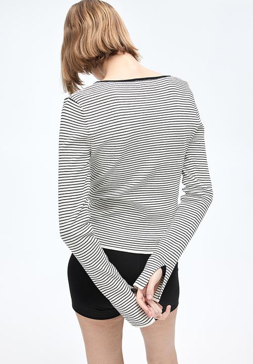 H&M - Rib-knit top - white multi