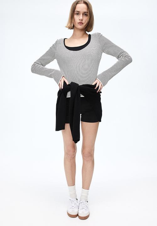 H&M - Rib-knit top - white multi