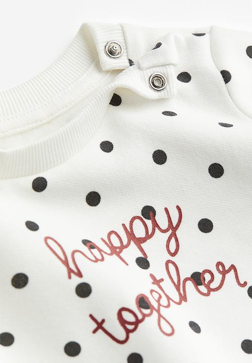 H&M - 2-Piece set - white spotted