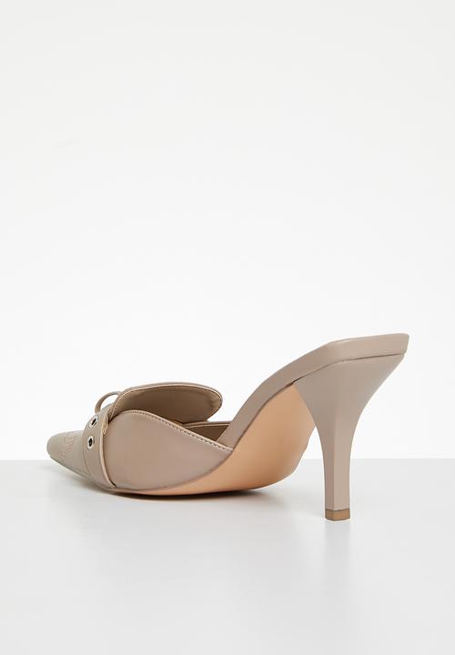 Public Desire - Macchiato heeled mule - taupe