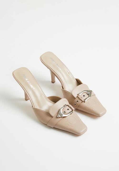 Public Desire - Macchiato heeled mule - taupe