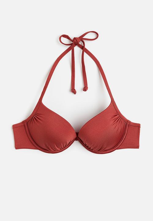 H&M - Super push-up bikini top - rust red