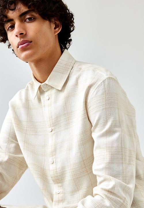 H&M - Regular fit flannel shirt - beige