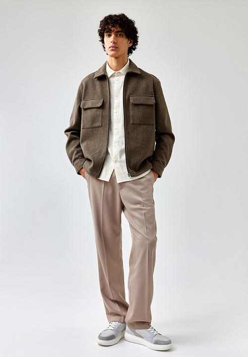 H&M - Regular fit flannel shirt - beige