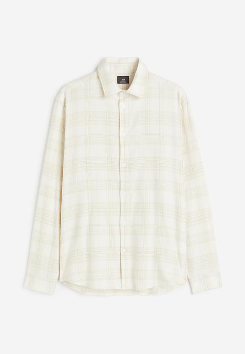 H&M - Regular fit flannel shirt - beige