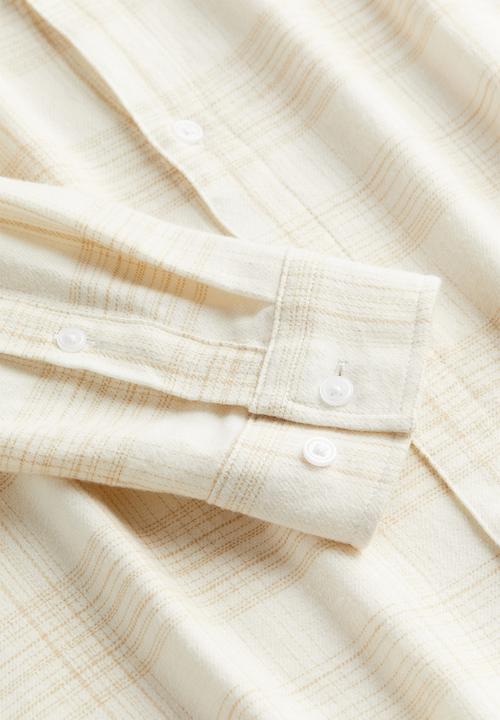 H&M - Regular fit flannel shirt - beige