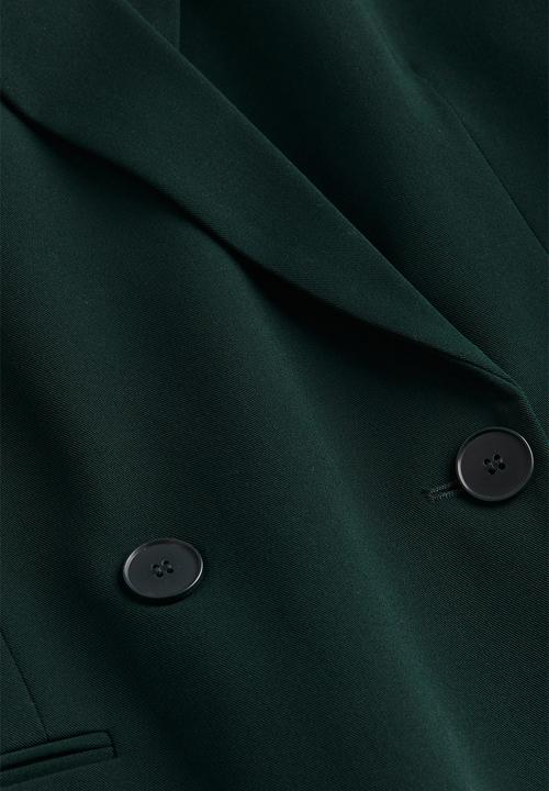 H&M - Double-breasted blazer - dark green 