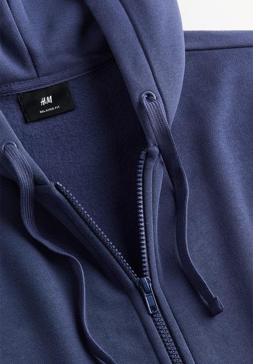 H&M - Loose fit zip-through hoodie - blue