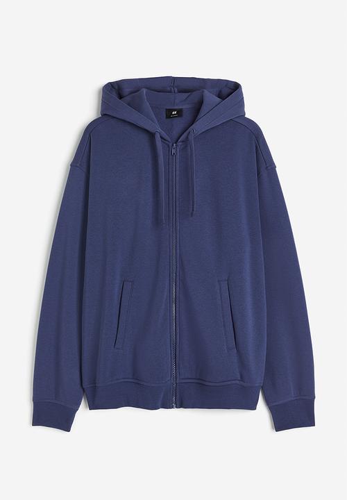H&M - Loose fit zip-through hoodie - blue