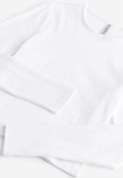H&M - Ribbed top - white