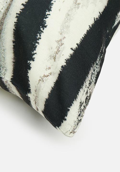 Sixth Floor - Twig printed cushion cover - black