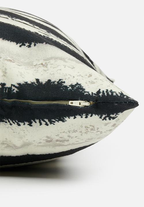 Sixth Floor - Twig printed cushion cover - black