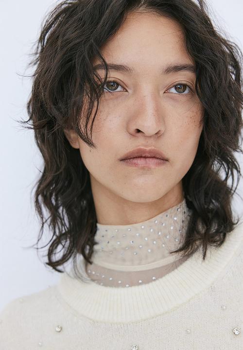 H&M - Beaded jumper - white, multi