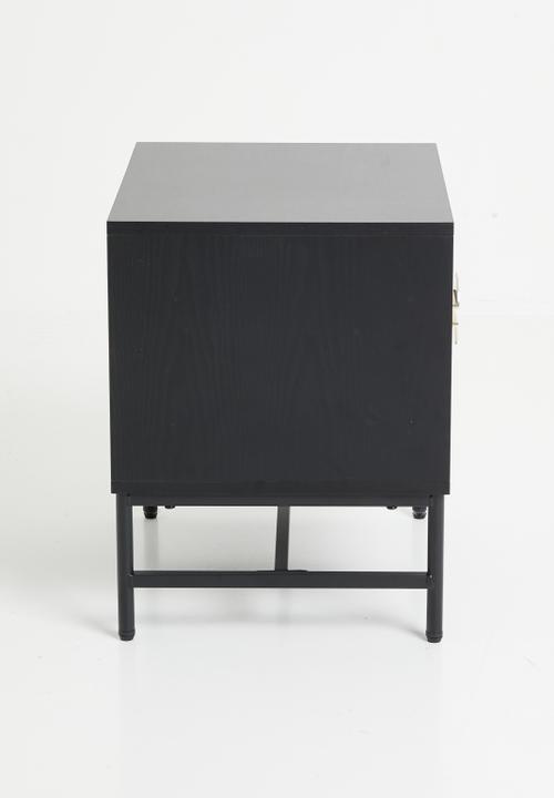 Sixth Floor - Moore bedside table-Black & Gold