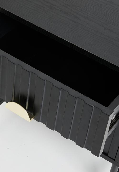 Sixth Floor - Moore bedside table-Black & Gold