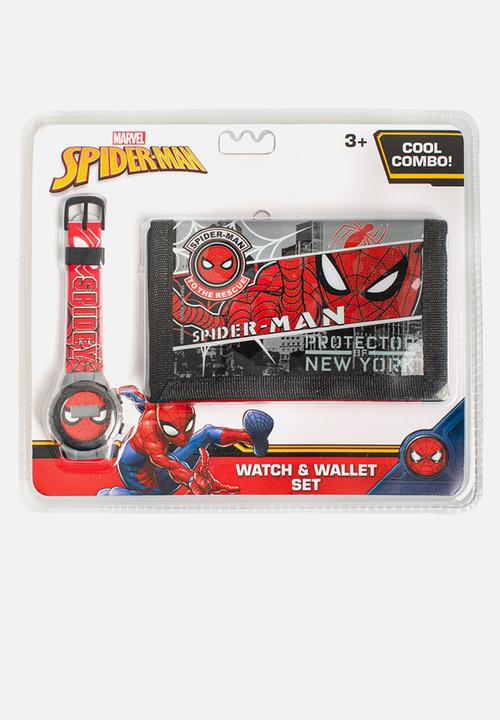 Character Group - Spiderman watch & wallet set - black