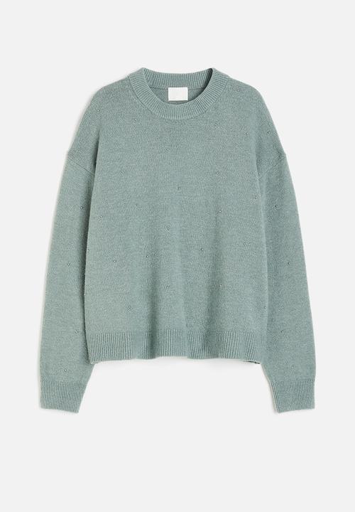 H&M - Beaded jumper - turquoise
