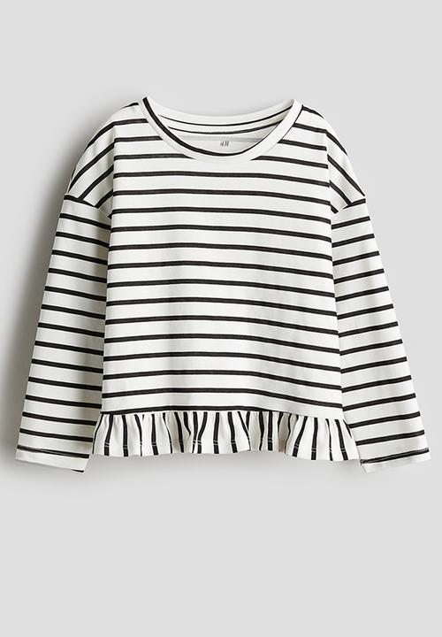H&M - Printed long-sleeved t-shirt - white
