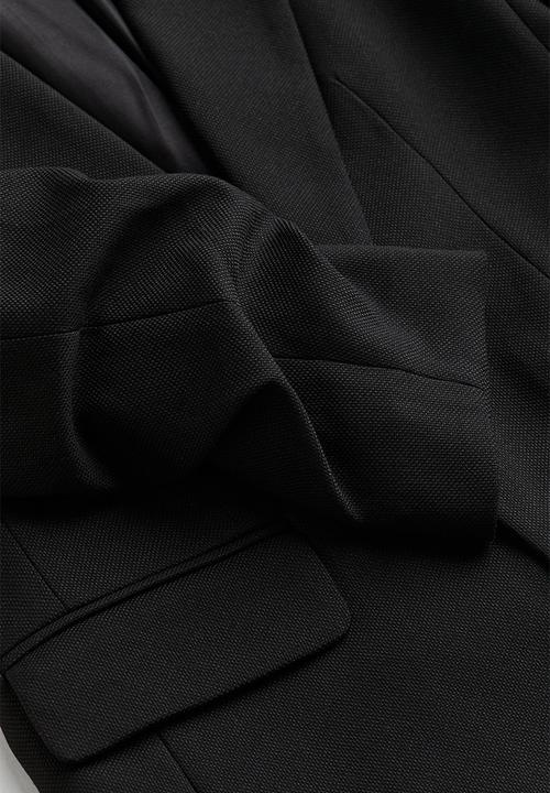 H&M - Gathered-sleeve blazer - black