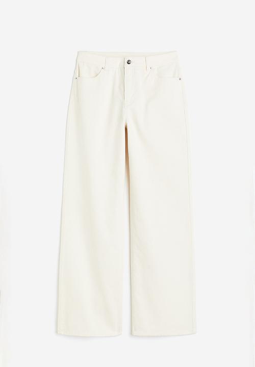 H&M - Corduroy trousers - white