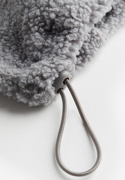 H&M - Zip-top teddy sweatshirt - grey