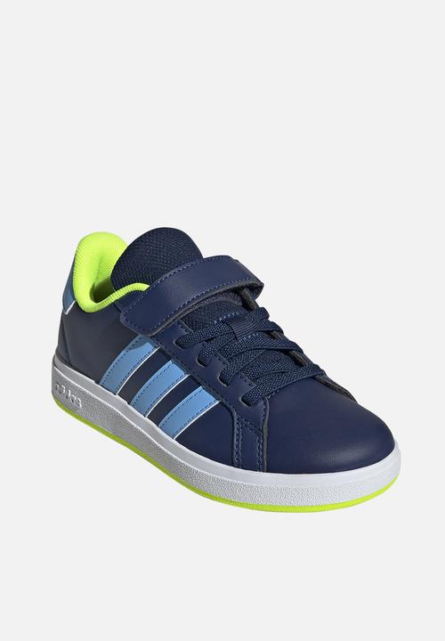 adidas Performance - Grand Court 2.0 El C - Dark Blue/Blue Burst/Lucid Lemon