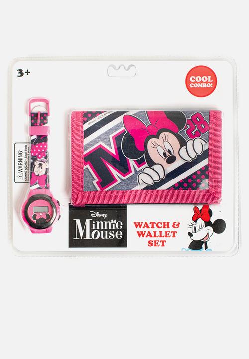 Character Group - Minnie watch & wallet set - pink