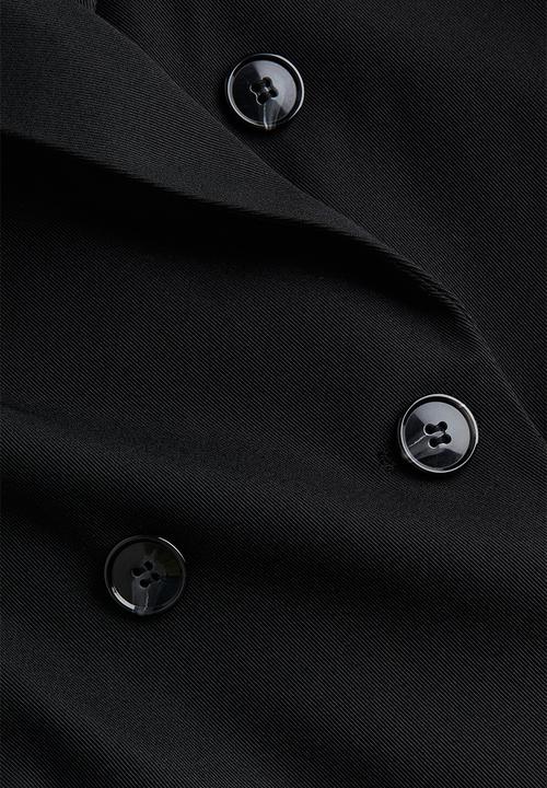 H&M - Double-breasted blazer - black