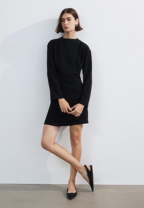 H&M - Draped dress - black