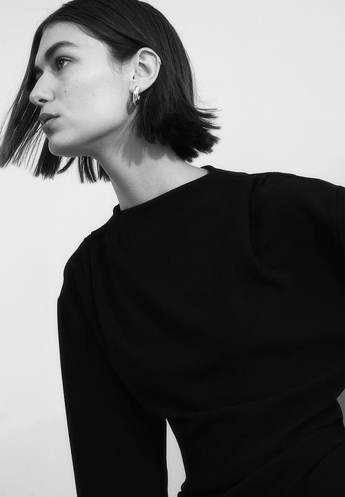 H&M - Draped dress - black